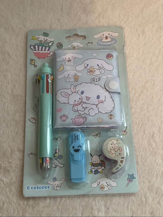 cinnamoroll Other - Cinnamoroll Kids Stationery Set - Mint & Light Blue